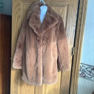 Plush Faux fur Zara Woman coat